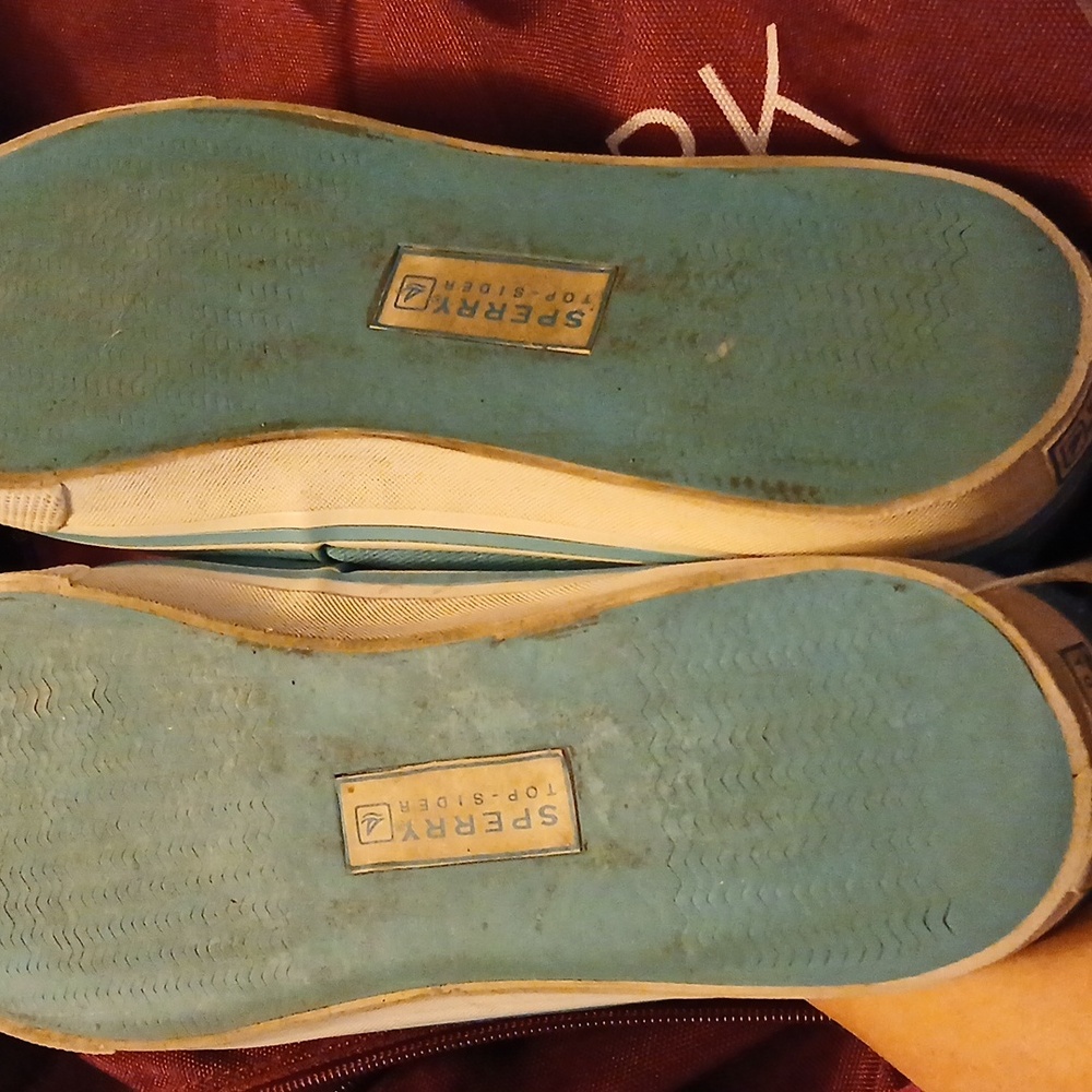 Sperry Womans Teal and White Boat Shoes 8.5 - Picture 7 of 7